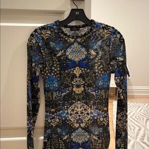 Etro Women’s Blue Artemis Long Sleeve Jersey Sweater size 42